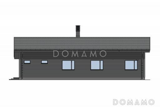 Проект компактного дома в скандинавском стиле с 4 спальнями / Фасад 2