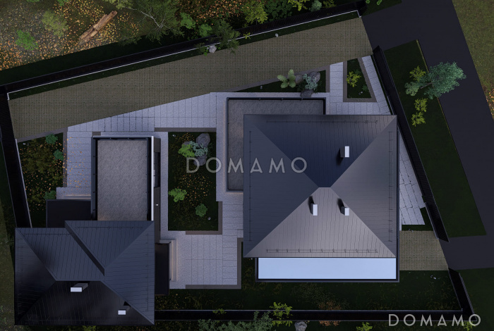 Проект двухэтажной бани из газобетона с кухней, гостиной, балконом и 2 спальнями