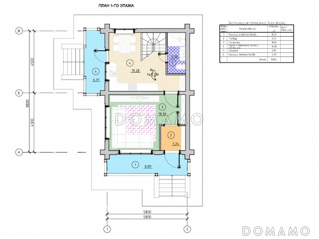 Саян / План 1 этажа
