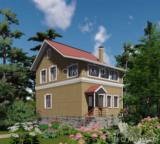 Проект компактного двухэтажного дома