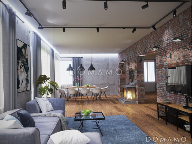 Проект трехэтажного кирпичного дома с двойным гаражом