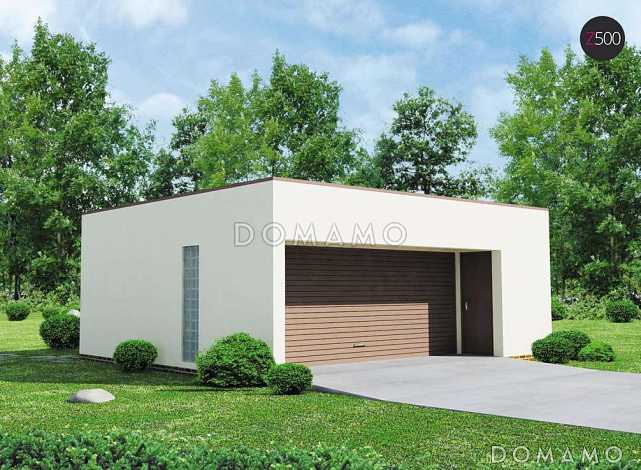 Проект гаража из кирпича для двух авто с дополнительным помещением