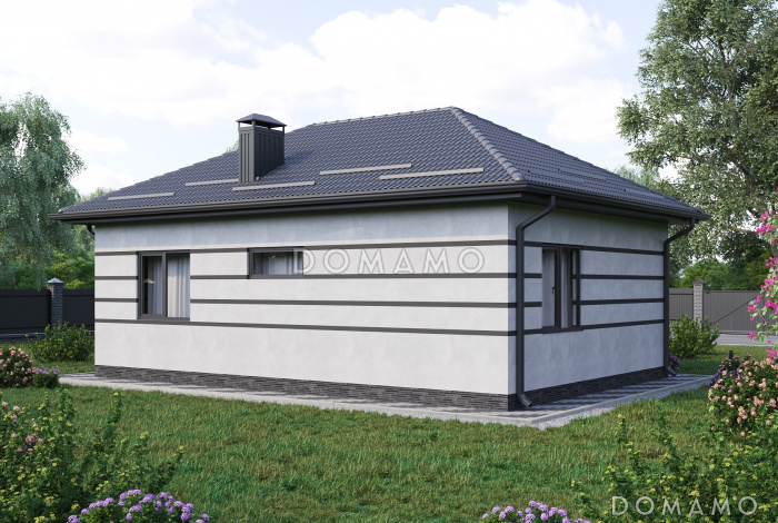 Проект одноэтажного компактного дома в современном стиле