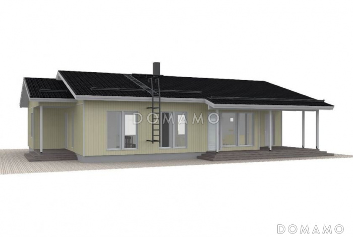 Проект одноэтажного каркасного дома до 150 кв.м