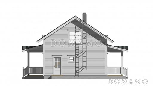 Проект двухэтажного каркасного дома / Фасад 4