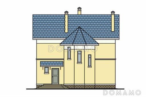 Проект кирпичного дома с выразительной архитектурой / Фасад 3