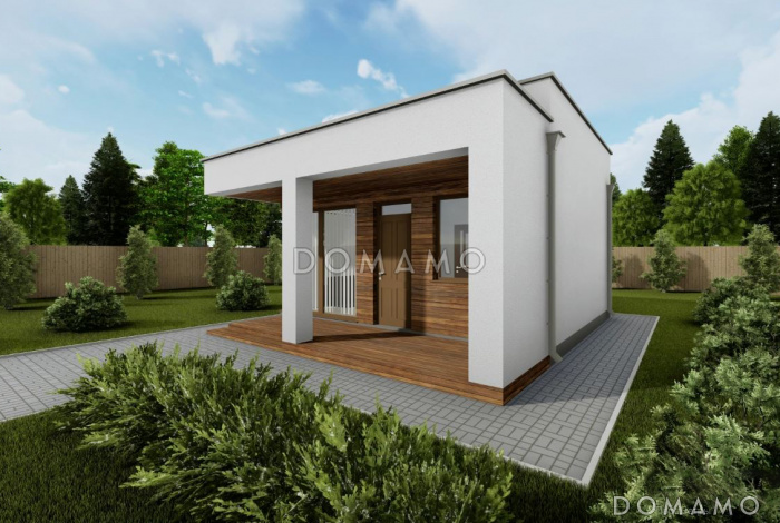 Проект бани с террасой, санузлом, комнатой отдыха