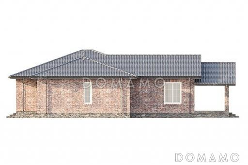 Проект дома с 4 спальнями и дневной зоной со вторым светом / Фасад 2