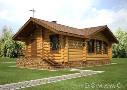 Проект одноэтажной бани из бруса