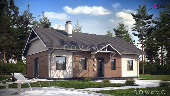 Проект классического одноэтажного дома из газобетона с тремя спальнями и светлой гостиной