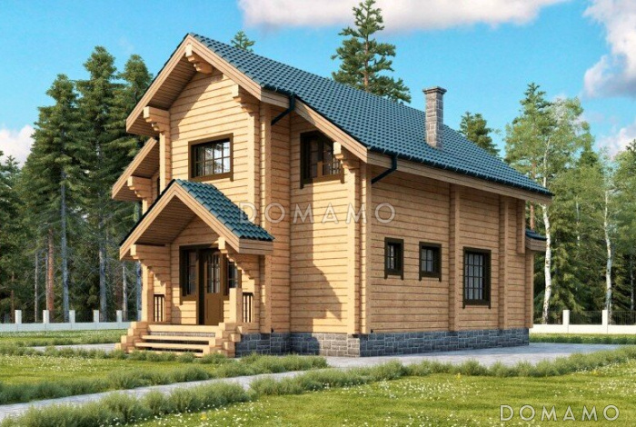 Проект дома с гардеробным помещением и балконом