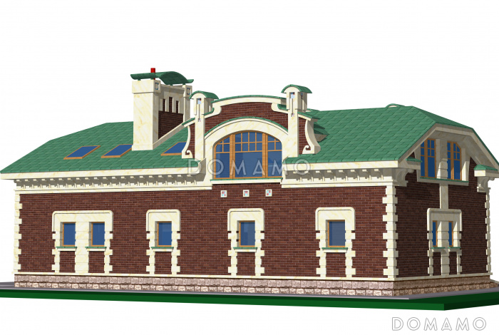 Проект гаража на 3 машины с жилой мансардой