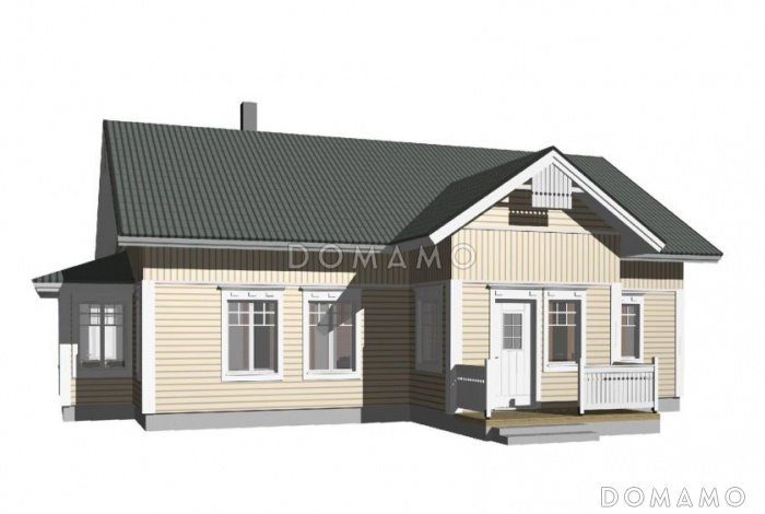 Проект дома с деревянной отделкой фасадов