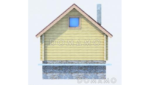 Проект деревянного дома с подвалом / Фасад 2