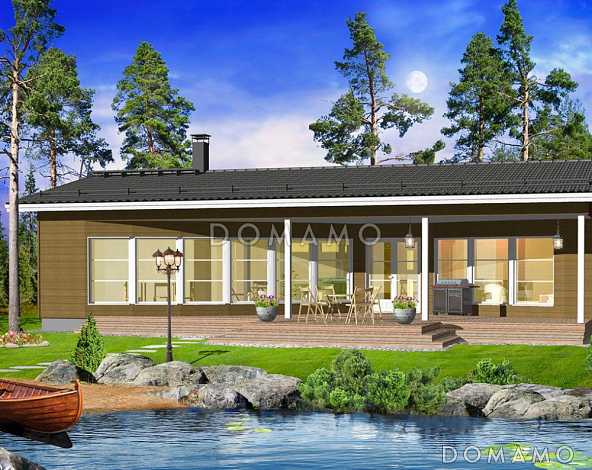 Проект современной каркасной сауны