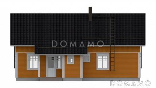 Проект каркасного дома с двумя спальнями на мансардном этаже / Фасад 4
