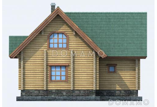 Проект дома с мансардными окнами / Фасад 1