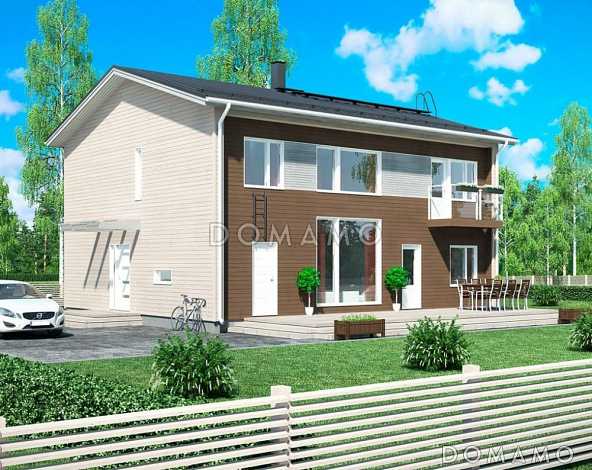 Проект каркасного дома с сауной до 200 м.кв