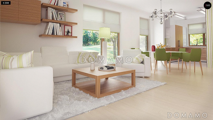 Проект одноэтажного дома из кирпича с тремя спальнями и кабинетом