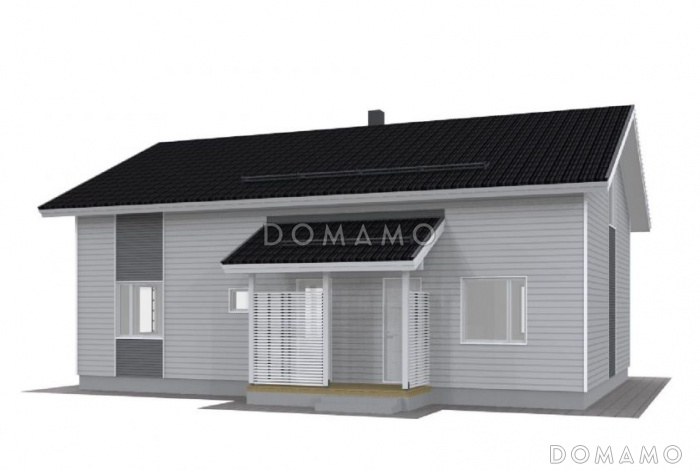 Проект современного двухэтажного каркасного дома с облицовкой деревянной вагонкой