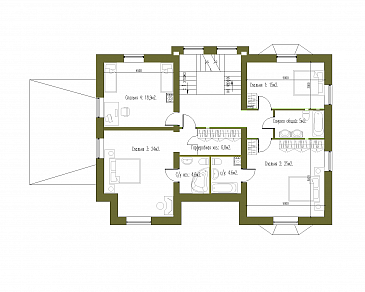 Проект особняка в стиле Тюдор / План 2 этажа