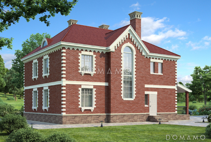 Проект дома из пенобетона без гаража