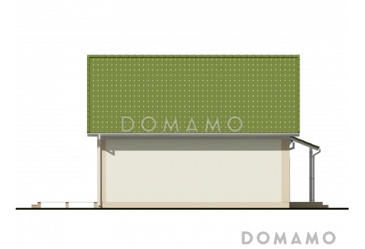 Проект классического одноэтажного мансардного дома из газобетона с четырьмя спальнями и гаражом / Фасад 3