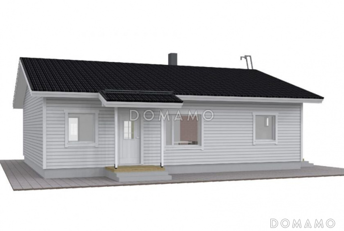 Проект одноэтажного каркасного дома с удобной планировкой