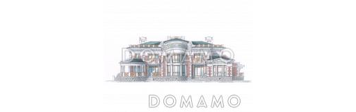 Проект особняка с бассейном / Фасад 1