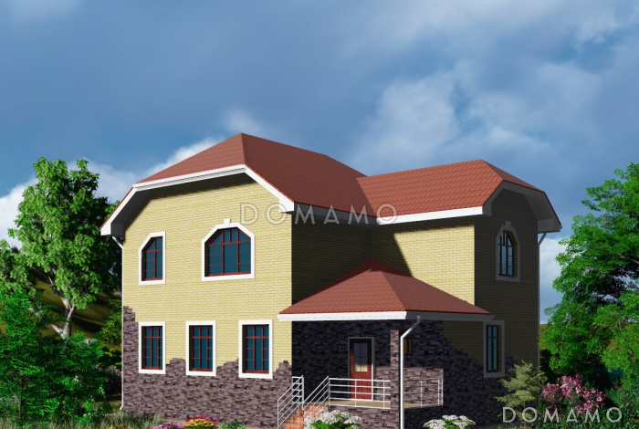Проект двухэтажного коттеджа