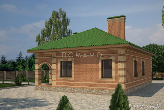 Проект компактного одноэтажного дома