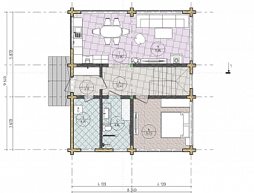 ГРИНВУД 150 / План 1 этажа