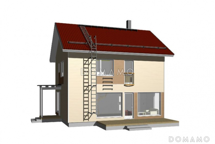 Проект двухэтажного каркасного дома c рациональной планировкой