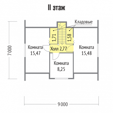 Проект небольшого уютного дома  / План мансардного этажа