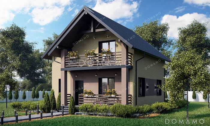 Проект дома с изолированной кухней, вместительной котельной и тремя спальнями на мансарде