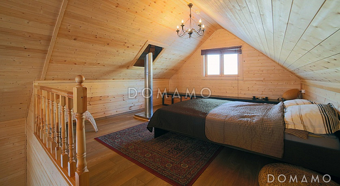 Проект бани из клееного бруса со вторым светом